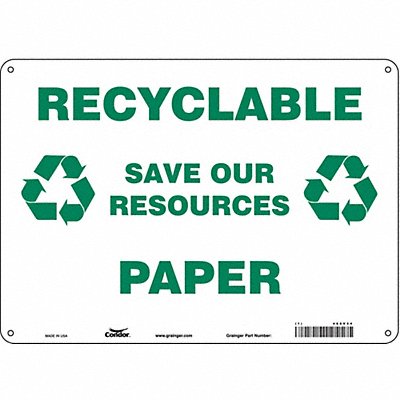 Safety Sign 10 in x 14 in Polyethylene