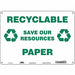 Safety Sign 10 in x 14 in Polyethylene