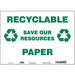 Safety Sign 10 in x 14 in Vinyl