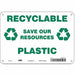 Safety Sign 7 in x 10 in Aluminum