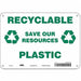 Safety Sign 7 in x 10 in Polyethylene