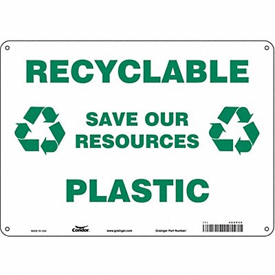 Safety Sign 10 in x 14 in Polyethylene