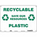 Safety Sign 10 in x 14 in Polyethylene