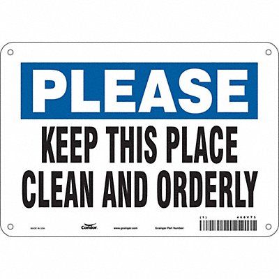 Safety Sign 7 in x 10 in Polyethylene