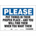 Safety Sign 7 in x 10 in Vinyl