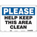 Safety Sign 10 in x 14 in Aluminum