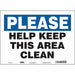 Safety Sign 10 in x 14 in Vinyl