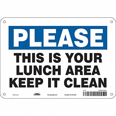 Safety Sign 7 in x 10 in Aluminum