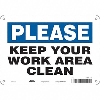 Safety Sign 7 in x 10 in Polyethylene