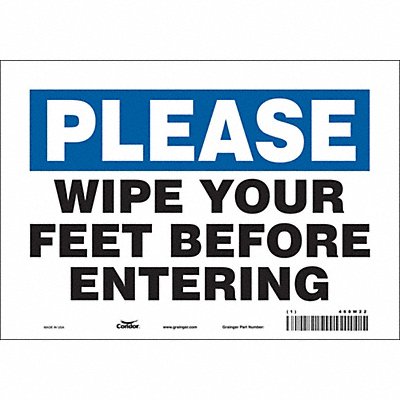 Safety Sign 7 in x 10 in Vinyl