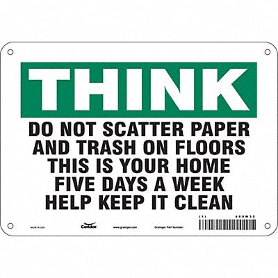 Safety Sign 7 in x 10 in Aluminum
