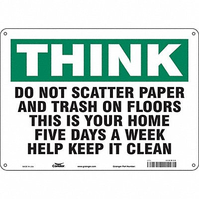 Safety Sign 10 in x 14 in Polyethylene