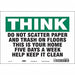 Safety Sign 7 in x 10 in Vinyl