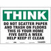 Safety Sign 10 in x 14 in Vinyl