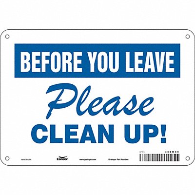 Safety Sign 7 in x 10 in Aluminum
