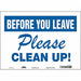 Safety Sign 10 in x 14 in Vinyl