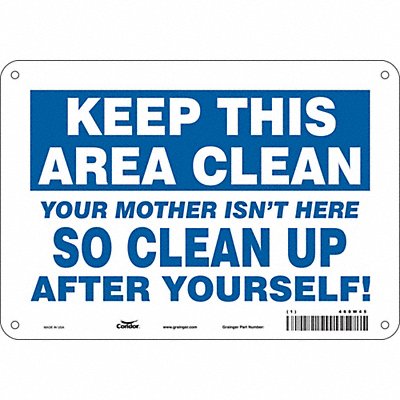 Safety Sign 7 in x 10 in Aluminum
