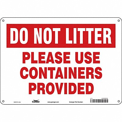 Safety Sign 10 in x 14 in Aluminum