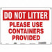 Safety Sign 10 in x 14 in Polyethylene