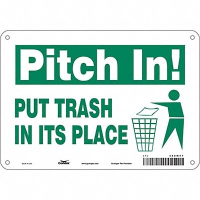 Safety Sign 7 in x 10 in Aluminum
