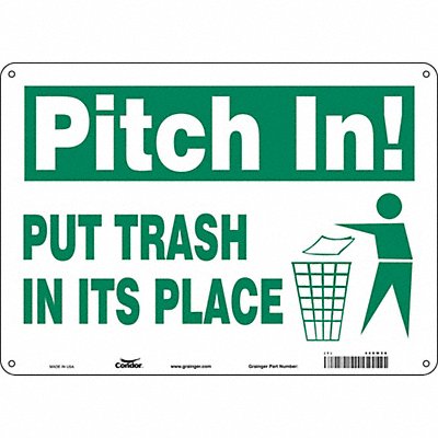 Safety Sign 10 in x 14 in Aluminum