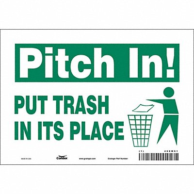 Safety Sign 7 in x 10 in Vinyl