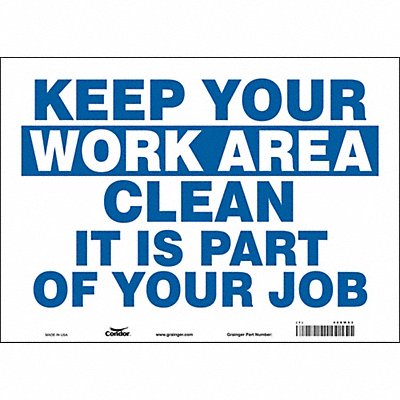 Safety Sign 10 in x 14 in Vinyl