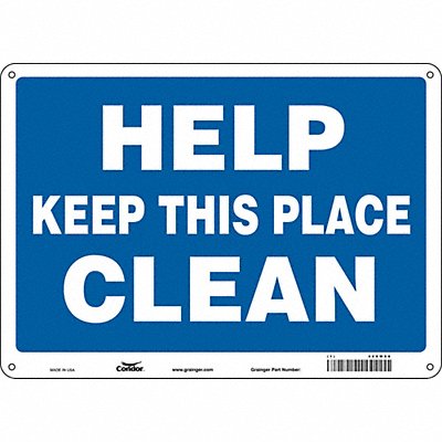 Safety Sign 10 in x 14 in Polyethylene