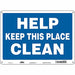 Safety Sign 10 in x 14 in Polyethylene