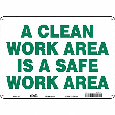 J9885 Safety Sign 10 in x 14 in Aluminum