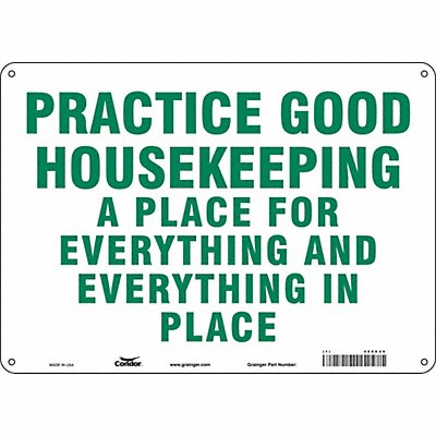 Safety Sign 10 in x 14 in Aluminum