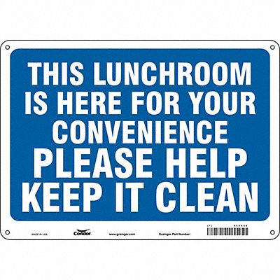 Safety Sign 10 in x 14 in Aluminum