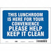Safety Sign 7 in x 10 in Vinyl