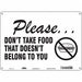 Safety Sign 10 in x 14 in Polyethylene