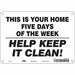 Safety Sign 7 in x 10 in Aluminum