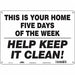 Safety Sign 10 in x 14 in Polyethylene