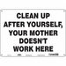 Safety Sign 10 in x 14 in Polyethylene