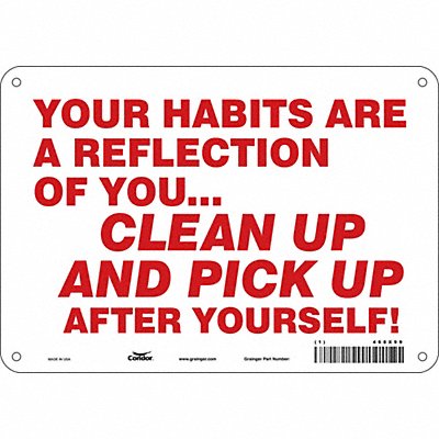 Safety Sign 7 in x 10 in Aluminum