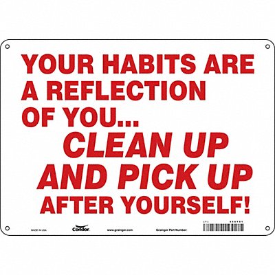 Safety Sign 10 in x 14 in Aluminum
