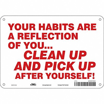 Safety Sign 7 in x 10 in Polyethylene