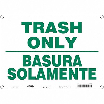 J9900 Safety Sign 10 in x 14 in Polyethylene