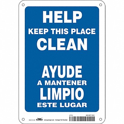 Safety Sign 10 in x 7 in Aluminum