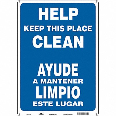 Safety Sign 20 in x 14 in Aluminum