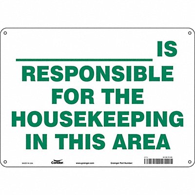 Safety Sign 10 in x 14 in Aluminum