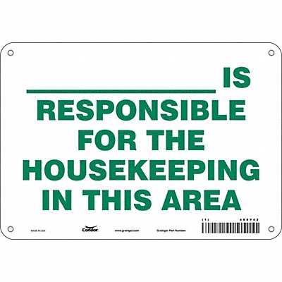 Safety Sign 7 in x 10 in Polyethylene