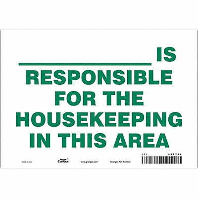 Safety Sign 7 in x 10 in Vinyl