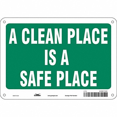 Safety Sign 7 in x 10 in Aluminum