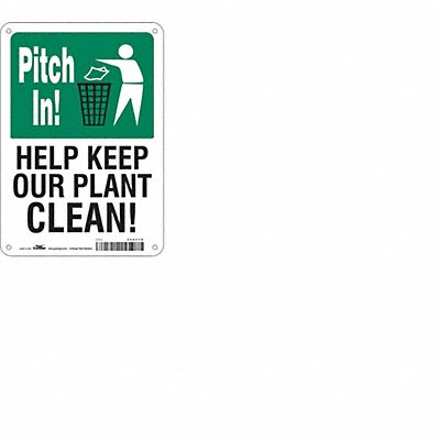 Safety Sign 10 in x 7 in Aluminum