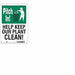 Safety Sign 10 in x 7 in Aluminum