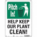 Safety Sign 14 in x 10 in Polyethylene